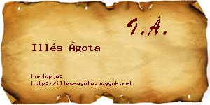 Illés Ágota névjegykártya