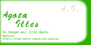 agota illes business card