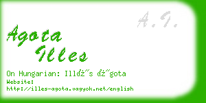 agota illes business card